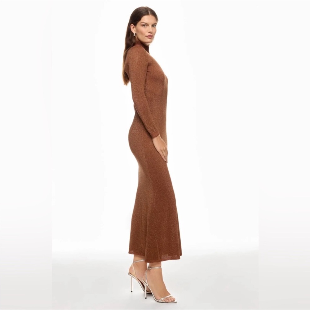 Ronny Kobo X RTR Sheer Metallic Dress Size: M - Picture 5 of 9